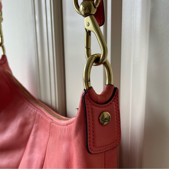 COACH KRISTEN Soft Coral Leather Shoulder Bag - Spring & Summer - Picture 9 of 11